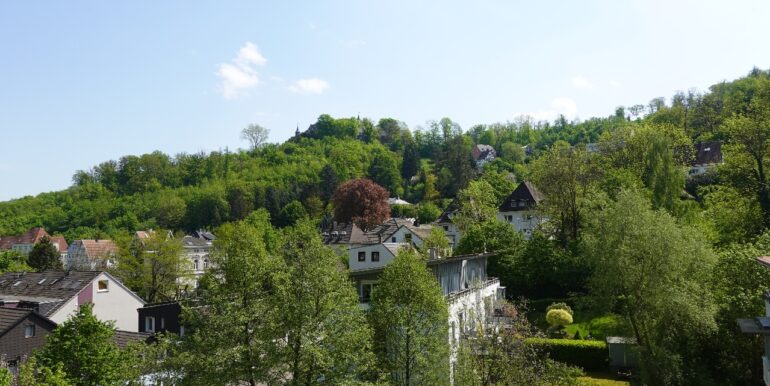 Dachloggia mit Blick zum Schloss